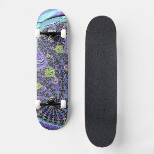 Kleurrijke Groovy Boho Hippie Funky Abstract Fract Skateboard (Voorkant)