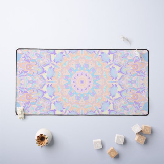 Kleurrijke Groovy Boho Hippie Funky Pastel Mandala Bureaumat (Kindertafel)