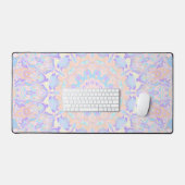 Kleurrijke Groovy Boho Hippie Funky Pastel Mandala Bureaumat (Keyboard & Muis)