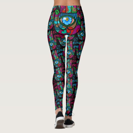 Kleurrijke Groovy Hamsas Leggings (Achterkant)