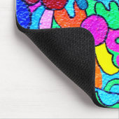 kleurrijke groovy liefde en vredesmousepad muismat (Hoek)