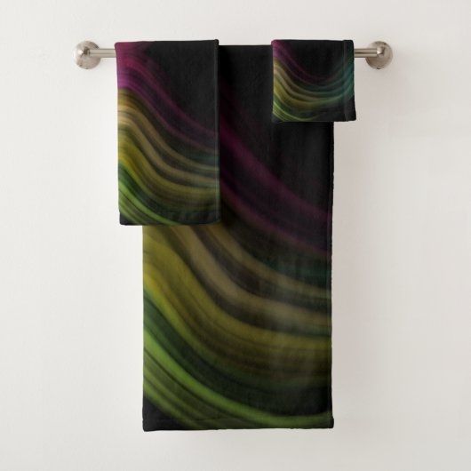 Kleurrijke Groovy Psychedelic Pattern Abstracte Ku Bad Handdoek (Insitu)