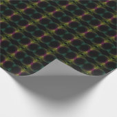 Kleurrijke Groovy Psychedelic Pattern Abstracte Ku Cadeaupapier (Hoek)