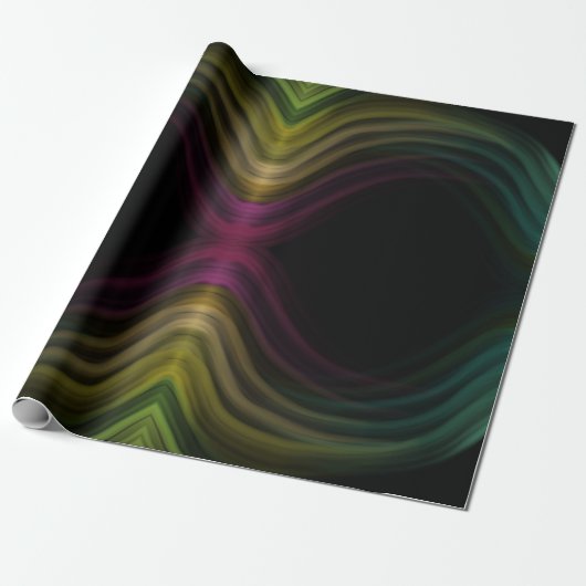 Kleurrijke Groovy Psychedelic Pattern Abstracte Ku Cadeaupapier (Uitgerold)