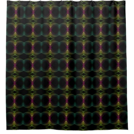 Kleurrijke Groovy Psychedelic Pattern Abstracte Ku Douchegordijn (Voorkant)
