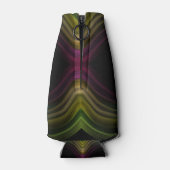 Kleurrijke Groovy Psychedelic Pattern Abstracte Ku Flesjeskoeler (Achterkant)