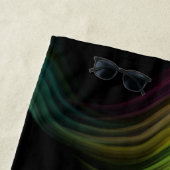 Kleurrijke Groovy Psychedelic Pattern Abstracte Ku Strandlaken (In situ)