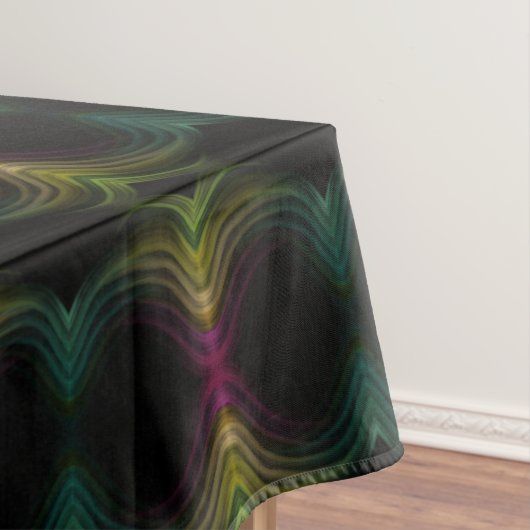 Kleurrijke Groovy Psychedelic Pattern Abstracte Ku Tafelkleed (Voorbeeld)