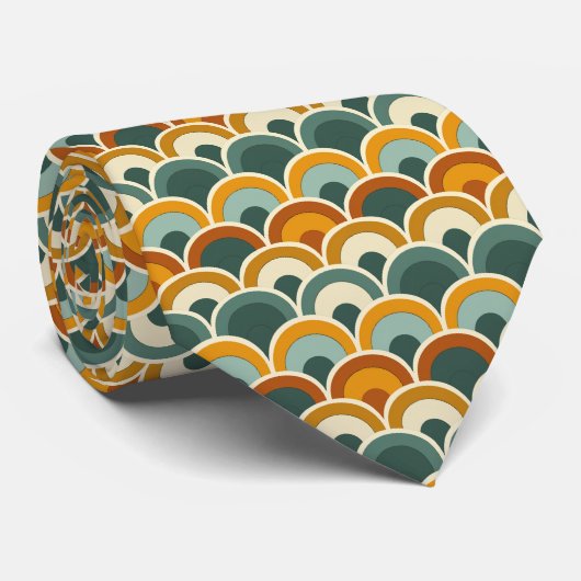 Kleurrijke Groovy Retro Stropdas (Opgerold)