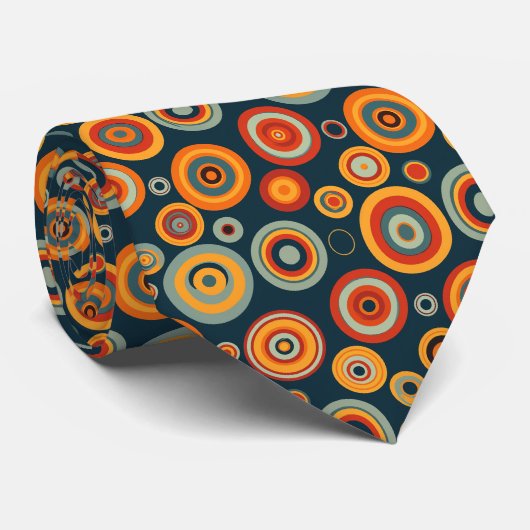 Kleurrijke Groovy Retro Stropdas (Opgerold)