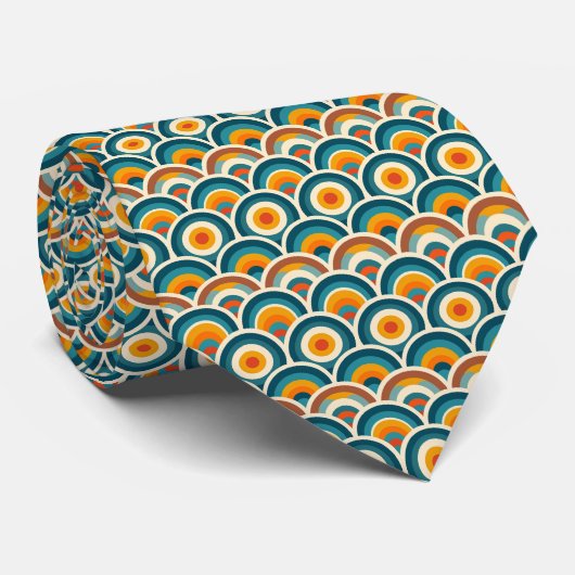 Kleurrijke Groovy Retro Stropdas (Opgerold)