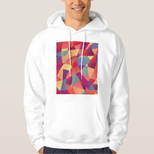 Kleurrijke Grunge: geometrische driehoeken achterg Hoodie