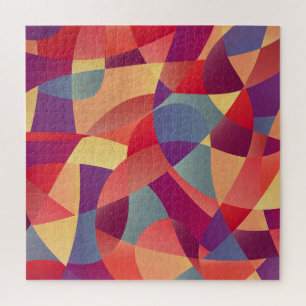 Kleurrijke Grunge: geometrische driehoeken achterg Legpuzzel