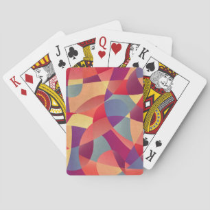 Kleurrijke Grunge: geometrische driehoeken achterg Pokerkaarten