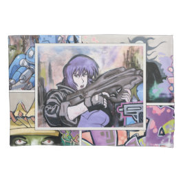 Kleurrijke Grungy Street Art Collage alt 1 Kussensloop