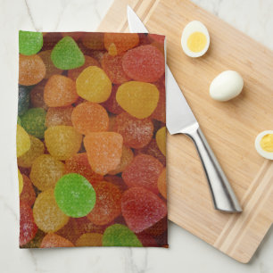 Kleurrijke Gumdrops Snoep Theedoek