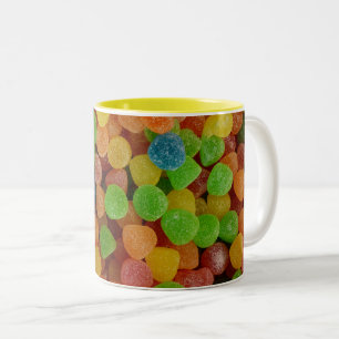 Kleurrijke Gumdrops Tweekleurige Koffiemok