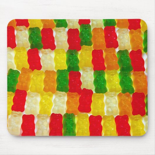 Kleurrijke gummi beer snoep muismat (Voorkant)
