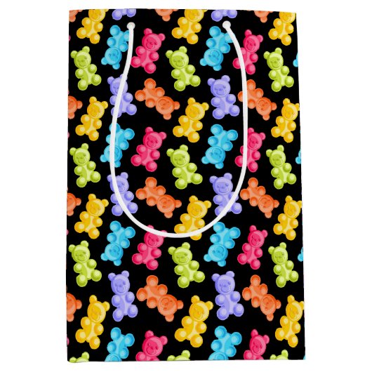 Kleurrijke Gummy Snoep Beren Medium Cadeauzakje (Voorkant)