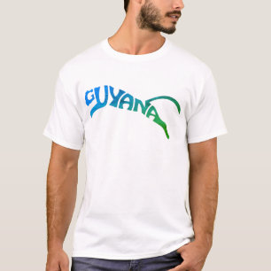 Kleurrijke Guyana Panther geïllustreerde typografi T-shirt