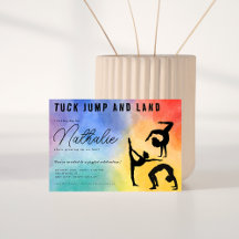 Kleurrijke Gymnastische meisje Verjaardag Party Ui