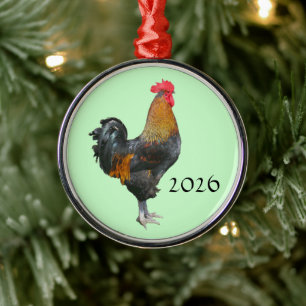 Kleurrijke Haan Ornament