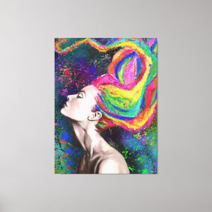 Kleurrijke Haardamcanvas afdrukken - Kunst schilde