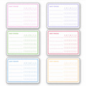 Kleurrijke Habit Tracker Planner Sticker (Voorkant)