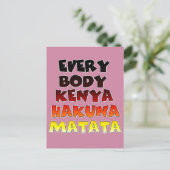 Kleurrijke Hakuna Matata: een Keniaans feest Briefkaart (Staand voorkant)