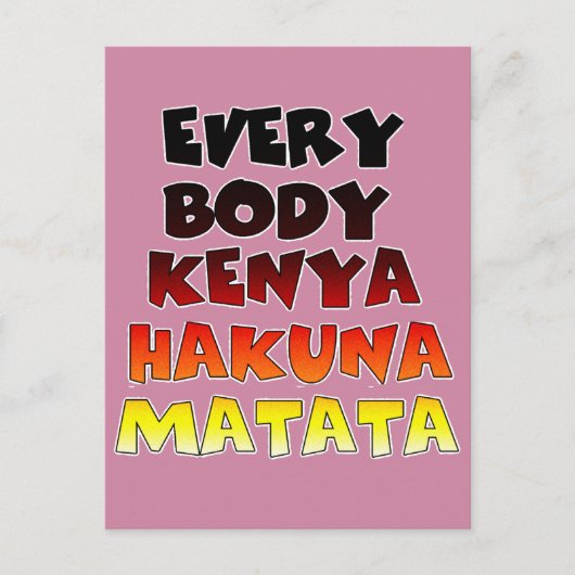 Kleurrijke Hakuna Matata: een Keniaans feest Briefkaart (Voorkant)