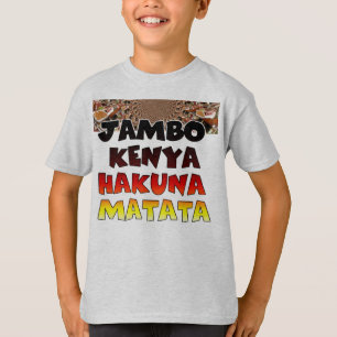 Kleurrijke Hakuna Matata: een Keniaans feest T-shirt