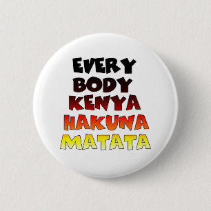 Kleurrijke Hakuna Matata: een Keniaanse viering Ronde Button 5,7 Cm