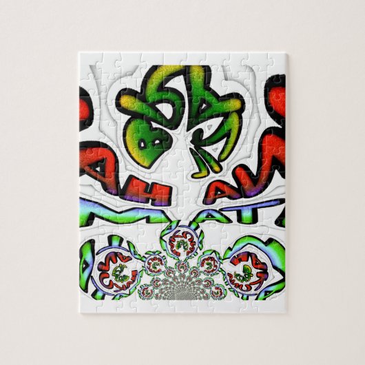 Kleurrijke Hakuna Matata Graffiti Art Print Legpuzzel (Verticaal)