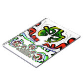 Kleurrijke Hakuna Matata Graffiti Art Print Notitieboek (Linkerzijde)