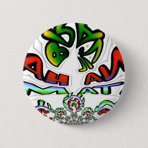 Kleurrijke Hakuna Matata Graffiti Art Print Ronde Button 5,7 Cm