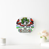 Kleurrijke Hakuna Matata Graffiti Art Print Ronde Klok (Huis)