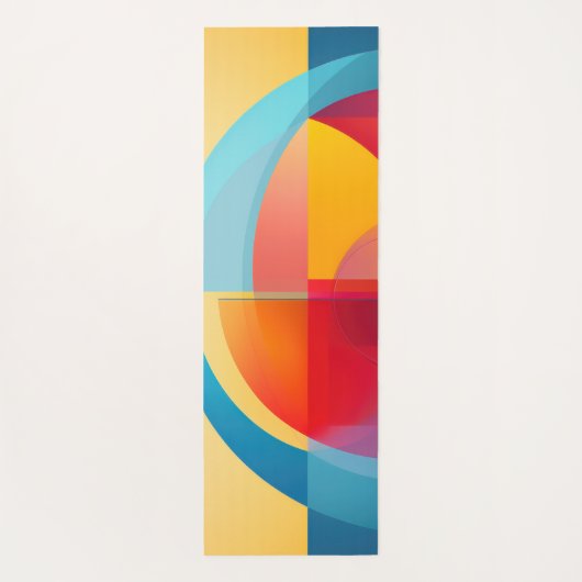 Kleurrijke halfcirkel vormen Yoga Mat (Achterkant)