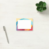 Kleurrijke halfcirkelvormen post-it® notes (Kantoor)