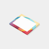 Kleurrijke halfcirkelvormen post-it® notes (Schuin)