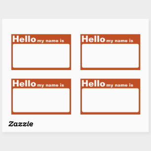 Kleurrijke Hallo Mijn Naam is Naam Sticker Sticker