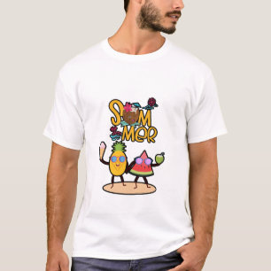 Kleurrijke Hallo Zomer Kleurrijke Oceandieren T-shirt