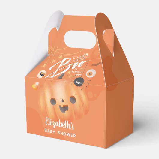 Kleurrijke Halloween Baby shower Boo thema Bedankdoosjes (Voorkant Zijde)