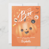 Kleurrijke Halloween Baby shower Boo thema Kaart (Voorkant)