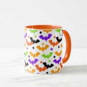 Kleurrijke Halloween Bats Mok (Voorkant rechts)