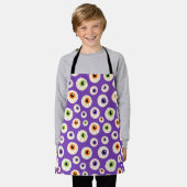 Kleurrijke Halloween oogbollen patroon Schort (Gedragen)