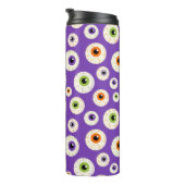 Kleurrijke Halloween oogbollen patroon Thermosbeker (Geroteerd rechts)