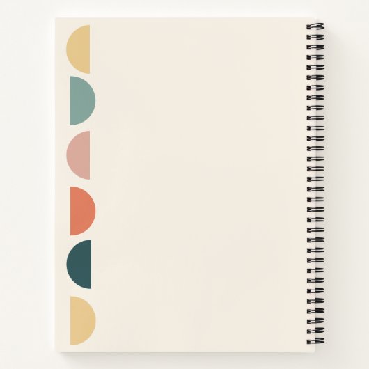 Kleurrijke halve cirkels | Wees jezelf! Gepersonal Notitieboek (Achterkant)