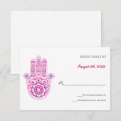 Kleurrijke Hamsa-antwoordkaarten met een chique ui Kaart (Voorkant / Achterkant)