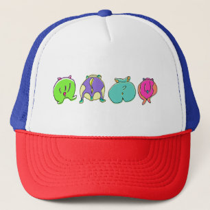 Kleurrijke hamsterbillen trucker pet