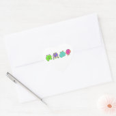 Kleurrijke hamsterpeuken hart sticker (Envelop)